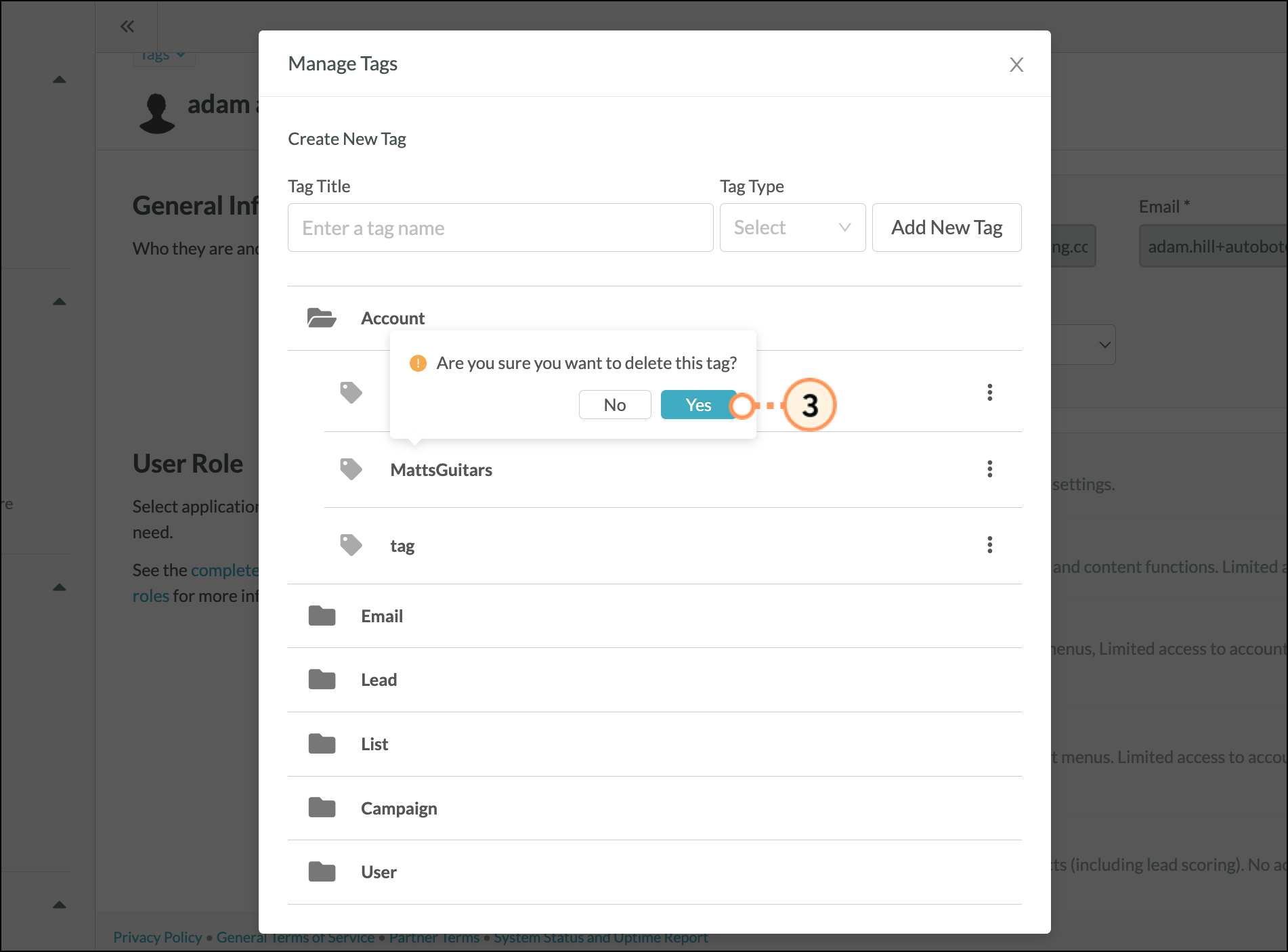 Yes and No options in the Are you sure pop-up