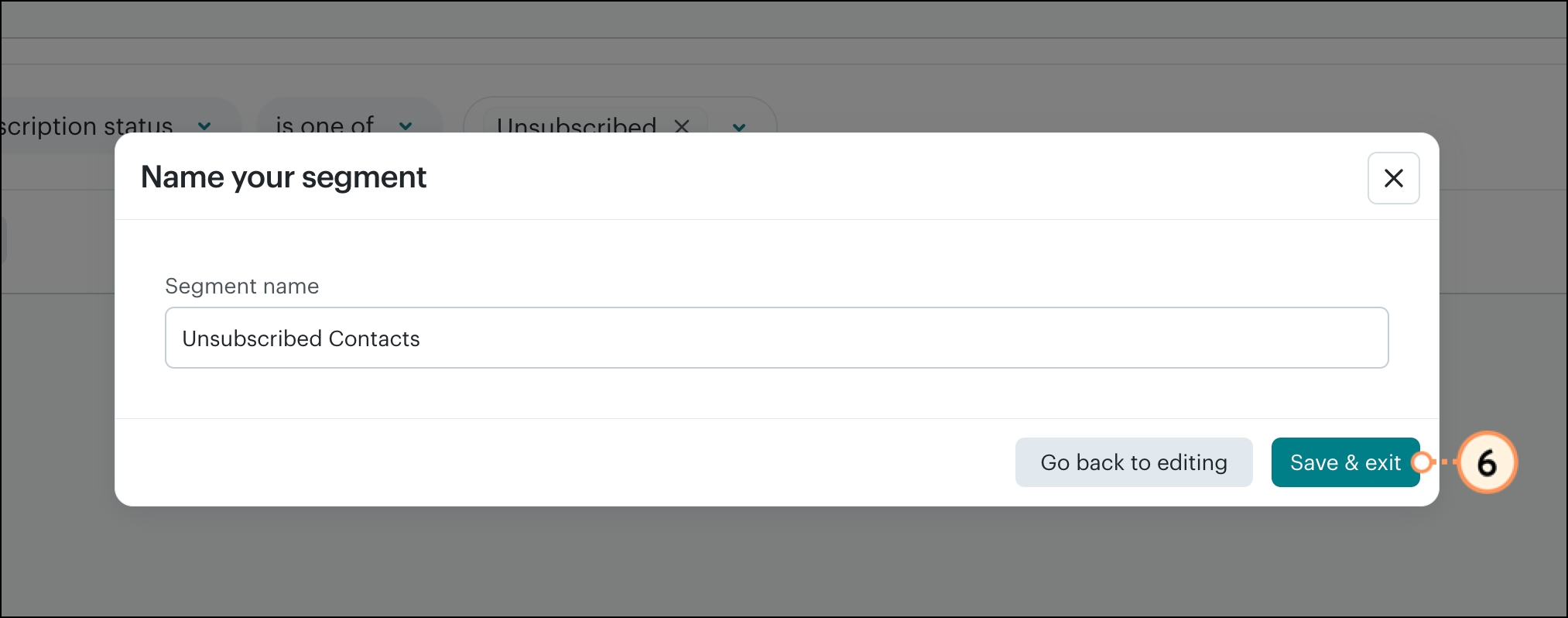 Green Save & Exit button