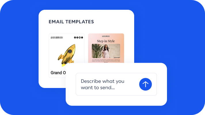 Starter email templates and AI prompt composer
