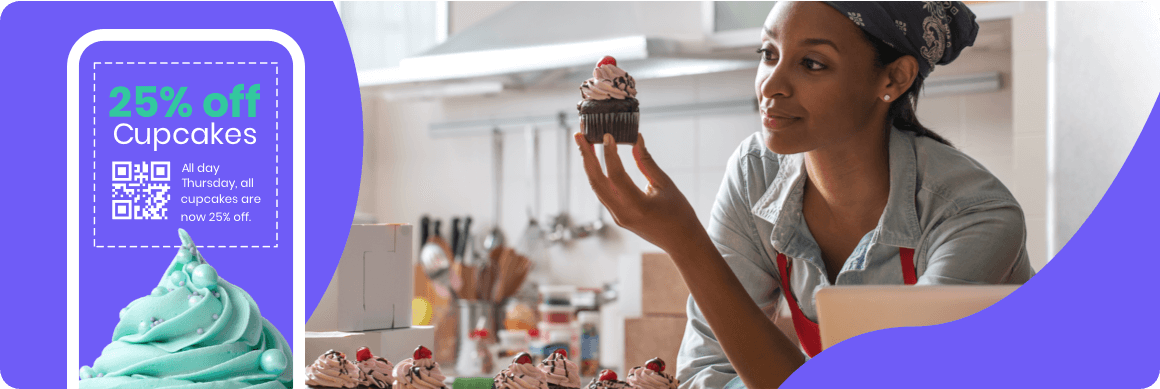 women holding cupcake