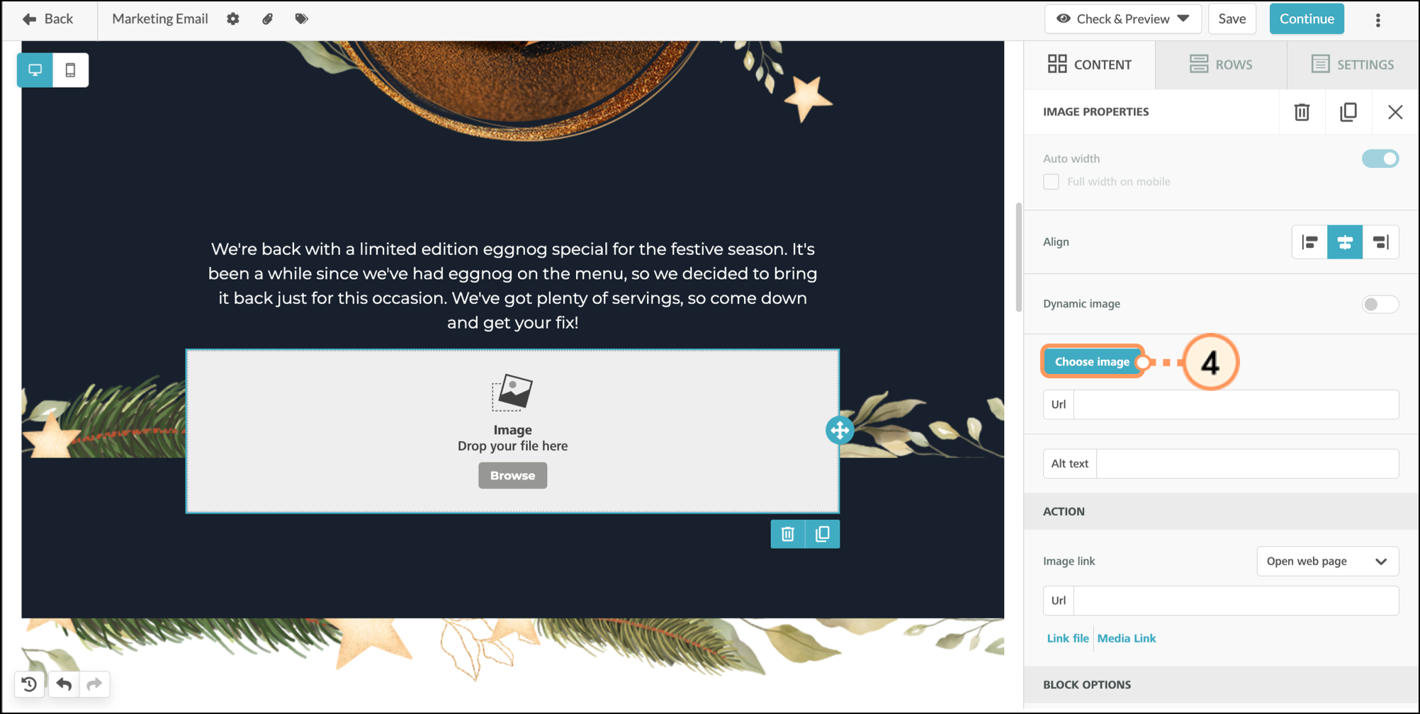 Blue Choose image button in Image Properties