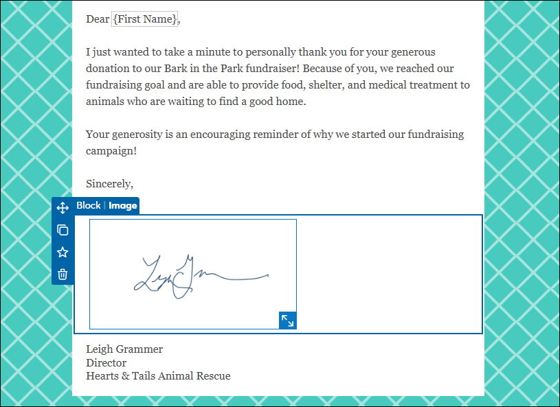 Signature Image in email