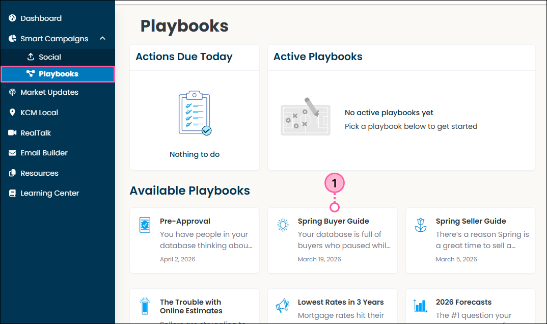 Playbooks page selecta playbook