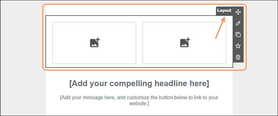 Two Image blocks sitting side-by-side in a Layout