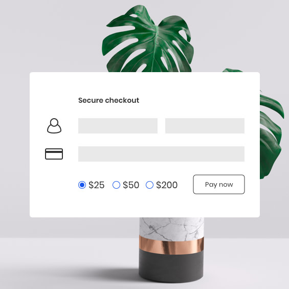 secure checkout screen web form