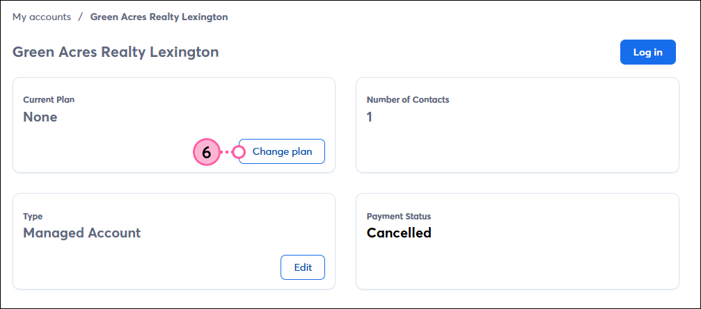 Change plan button
