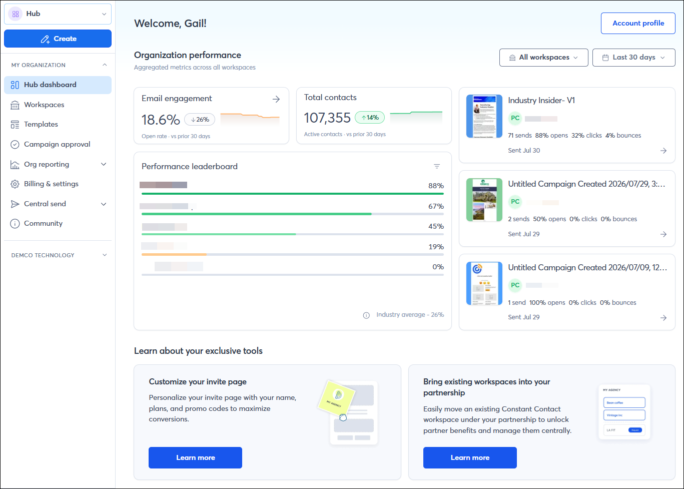 Teams Hub Dashboard
