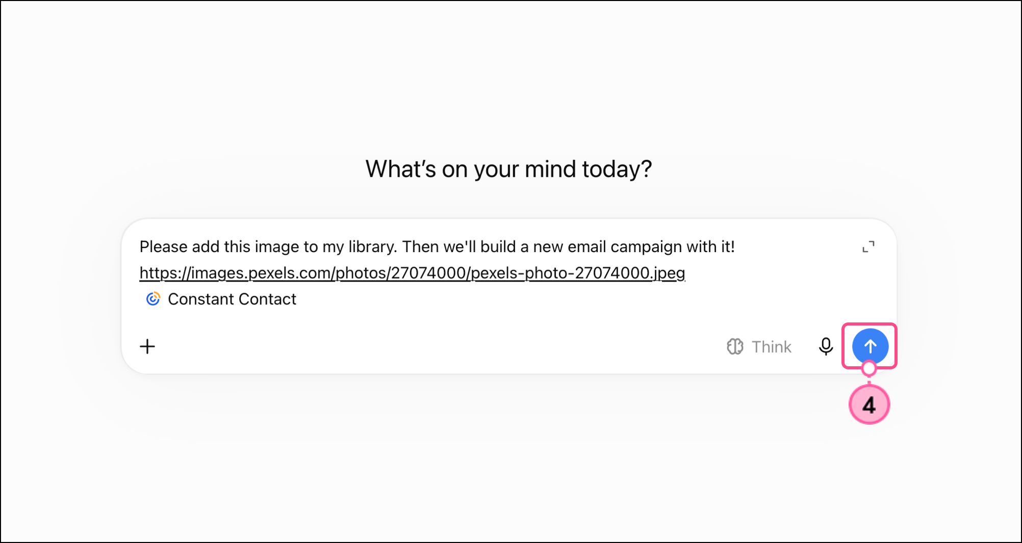 Message arrow submit button