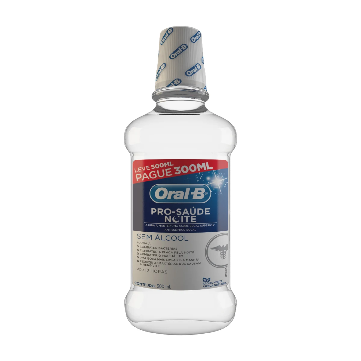 Pro-Saúde Noite Aroma Menta Fresca Noturna Antisséptico Bucal 500 ml 