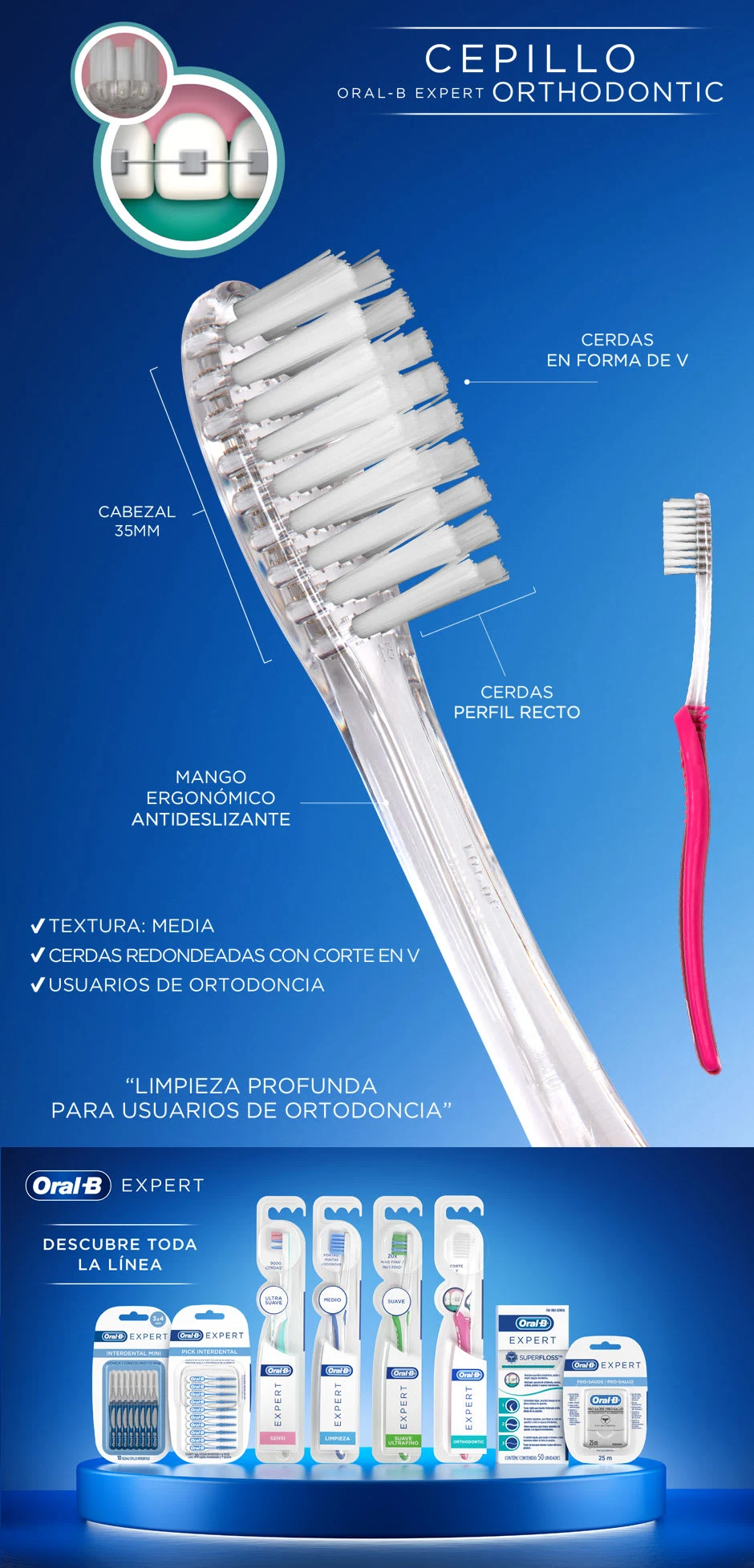 Cepillo Dental Electrico En Brackets Con Brackets Cabezal Cepillo
