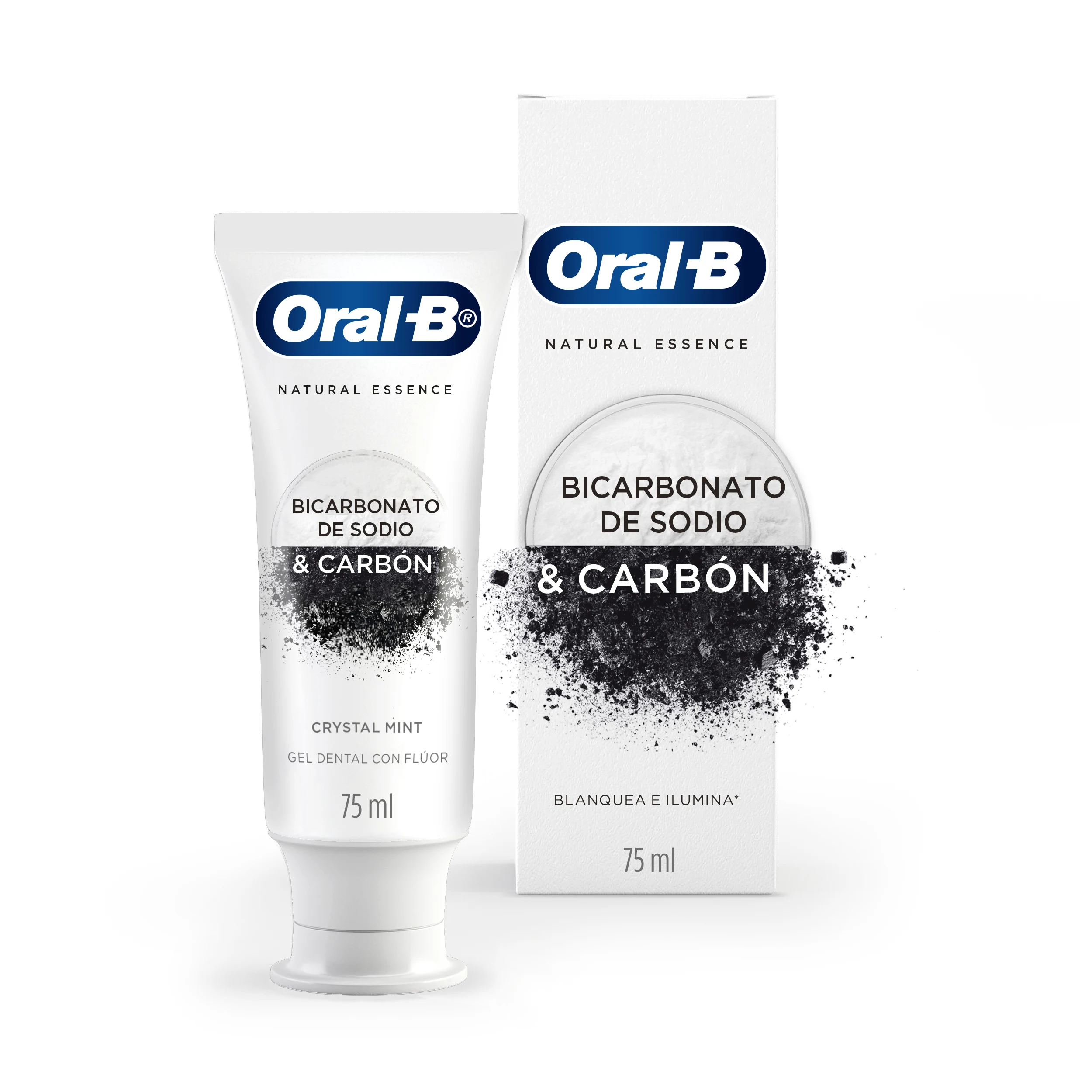 Pasta Dental Oral-B Natural Essence Bicarbonato De Sodio & Carbón 