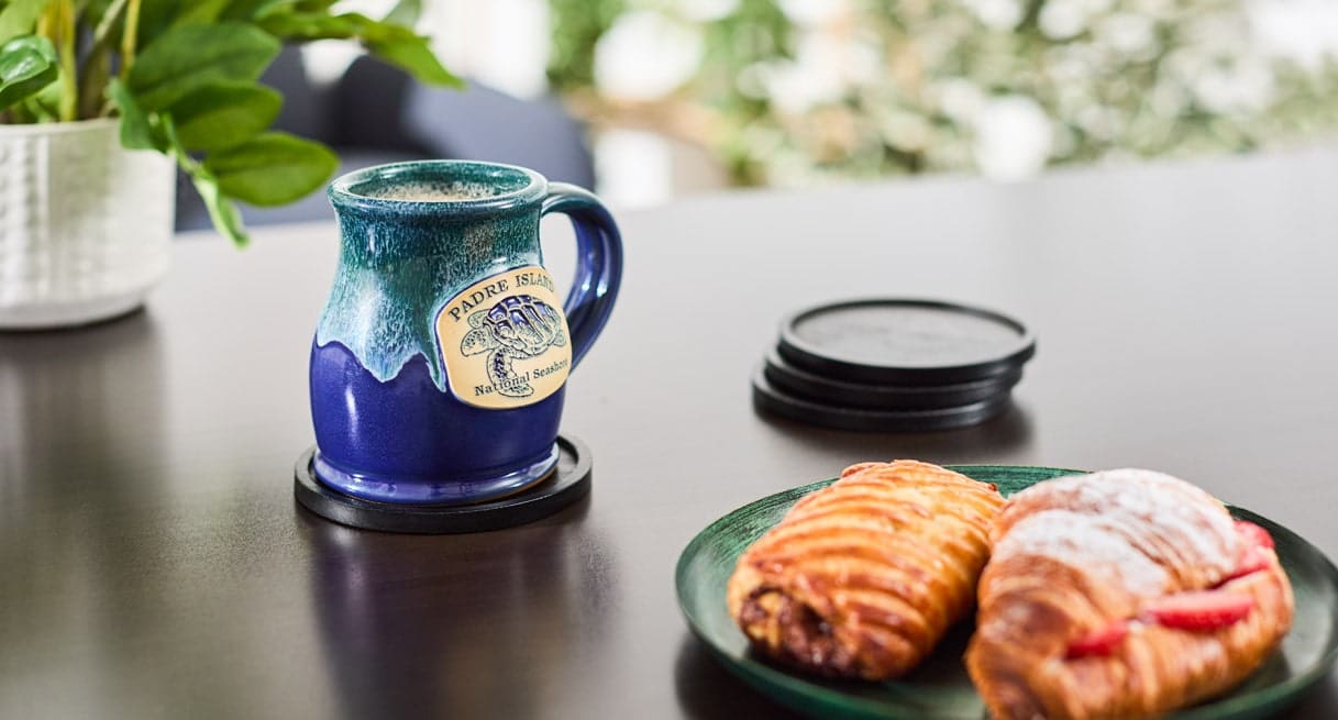 Bamboo Coaster Set - Bamboo Drink Coasters | UPLIFT Desk