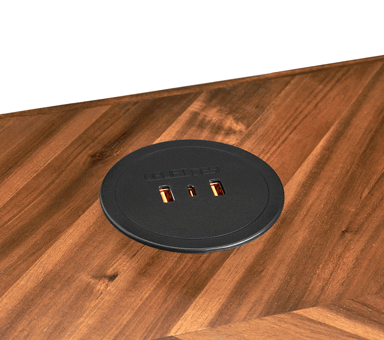 An animation of the Pop Up Power Grommet raising and lowering