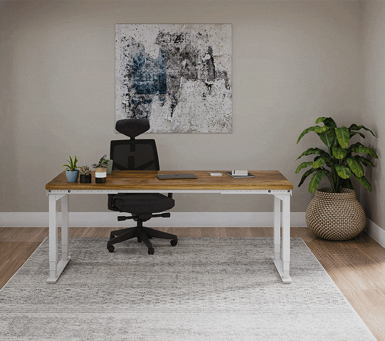 An office environment with a Facet Ergonomic Chair with and without a headrest