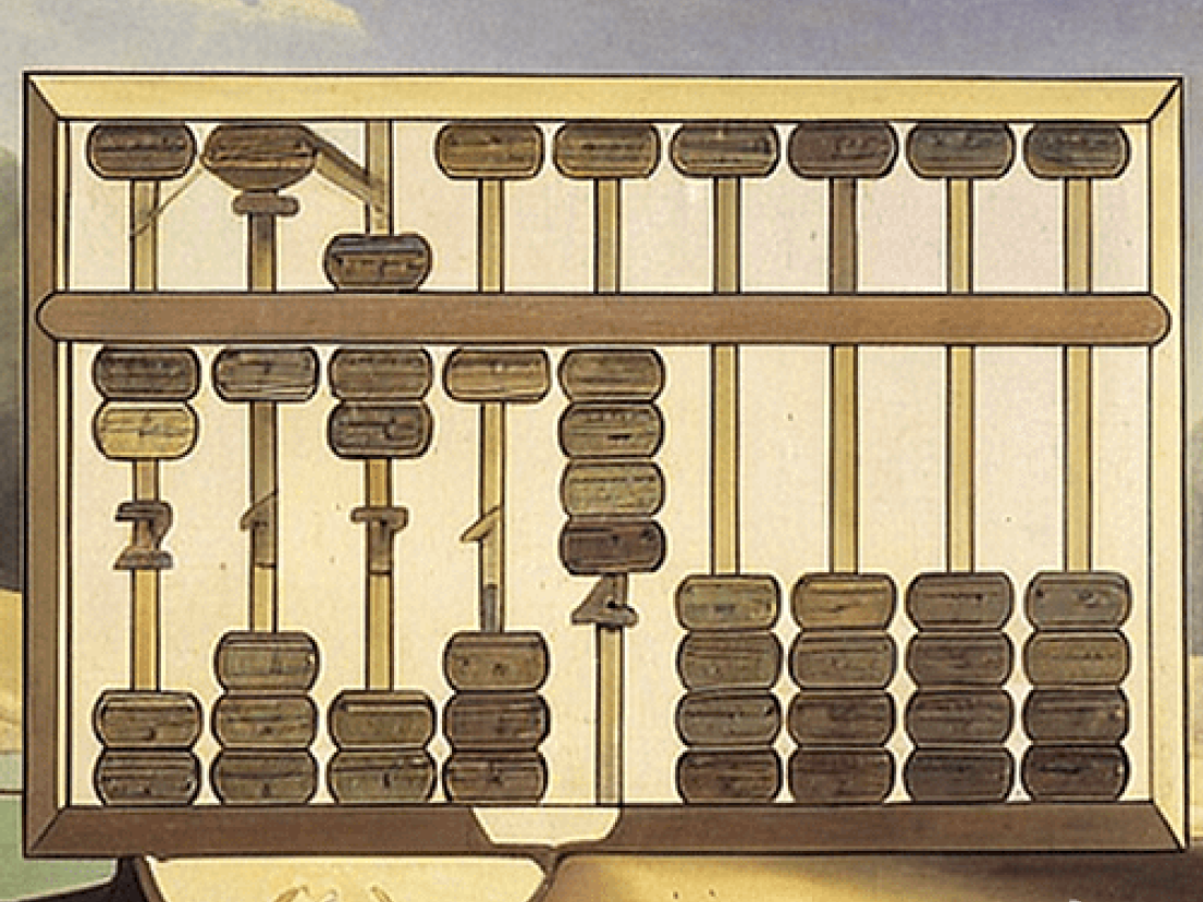 Dividing result on an Abacus