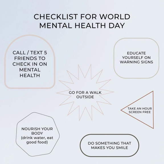 Image - Larissa May - World Mental Health Day Checklist