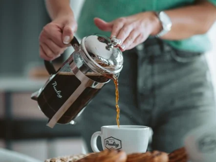 Pouring from french press