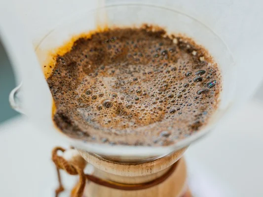 blooming filter coffee