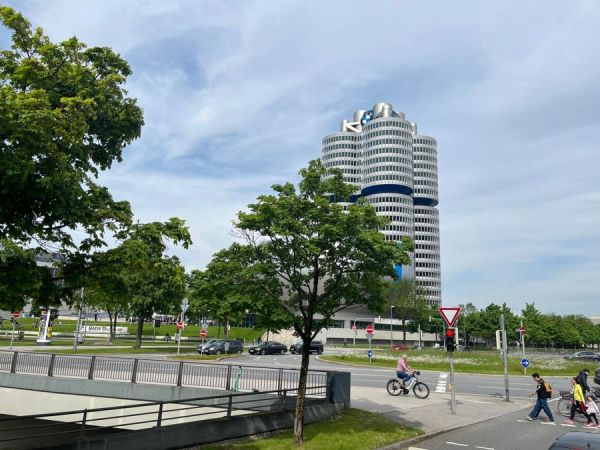 The iconic BMW building.