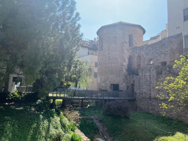 The courtyard and tower!