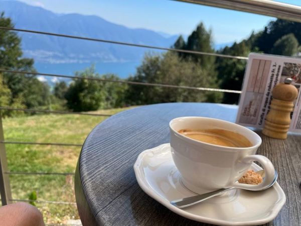 Coffee at the cute restaurant at Cardada stop.