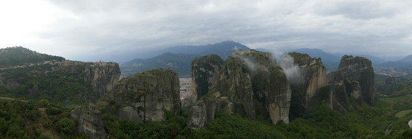 Panorama view of Meteora