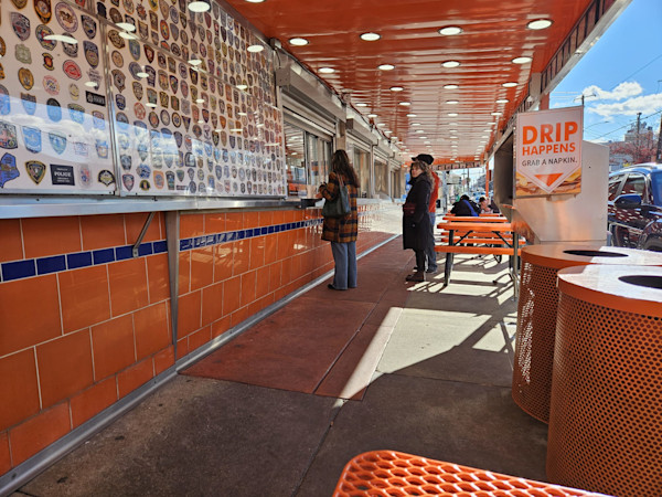 Geno's Steaks sitting area