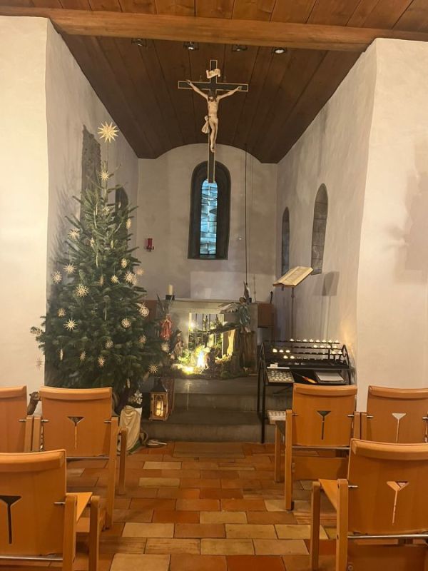 Inside the chapel.