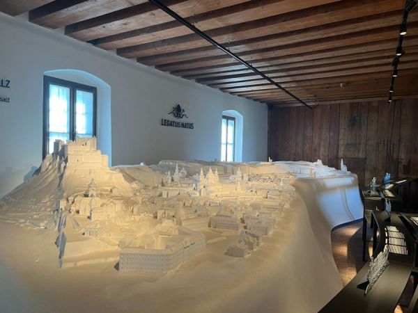 A small Hohensalzburg that looks like it's made of salt.