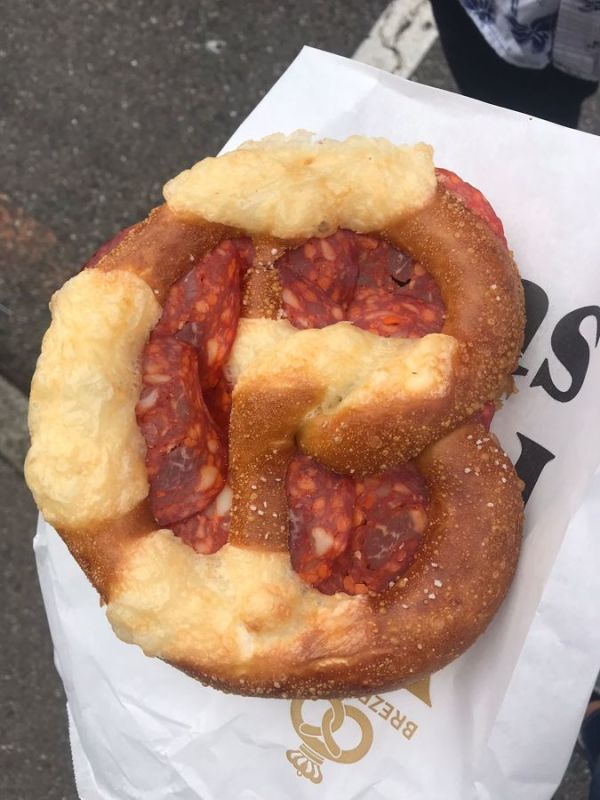 A Salami Pretzel