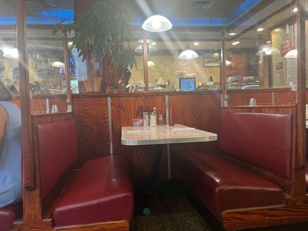 The inside of Tom's restaurant