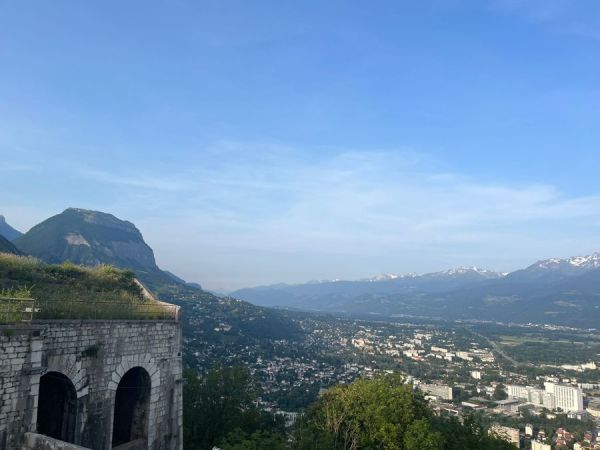 You can see Mount Blanc waaayyy in the distance.