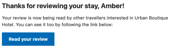 Email from Booking.com tipping me off that Urban Boutique Hotel Vienna stole my identity.