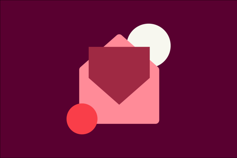 På bilden syns en illustration av ett rosa kuvert med ett rött brev i.