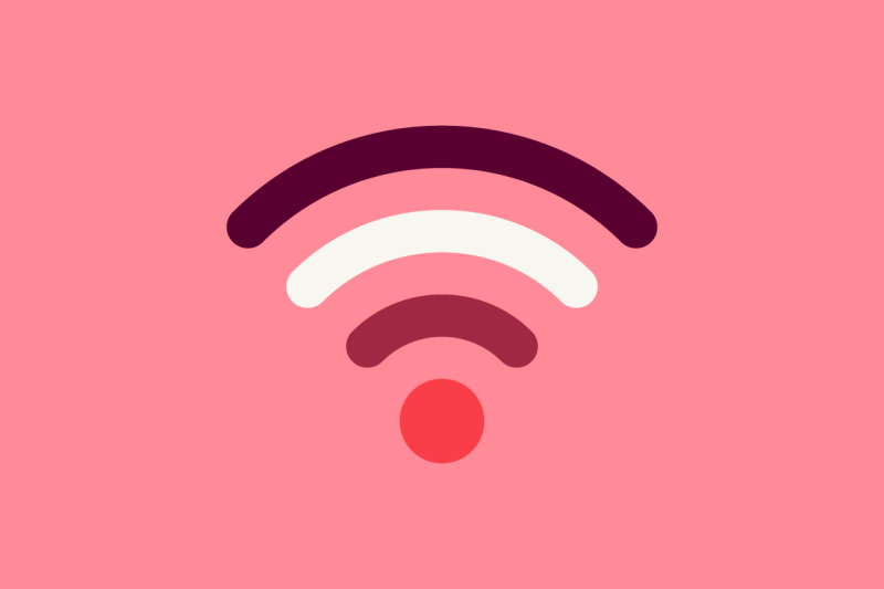 Illustrationen föreställer symbolen för WiFi