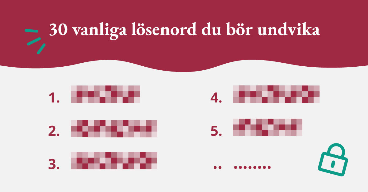 30 Vanliga Lösenord Du Bör Undvika! | Bredband2