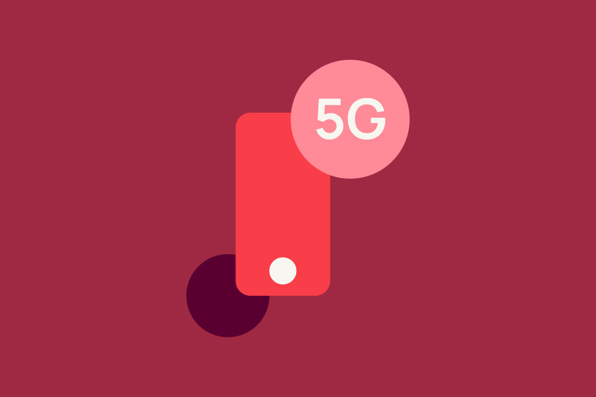 Mobilabonnemang med 5G illustration