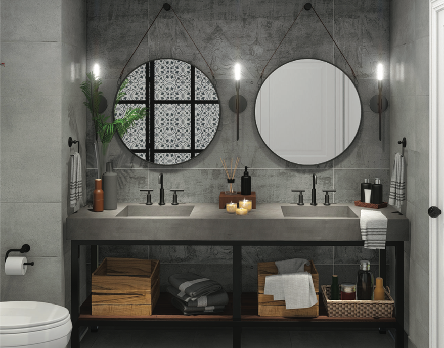 How to Design an Industrial Style Bathroom - Maticad: Create, Imagine,  Design.