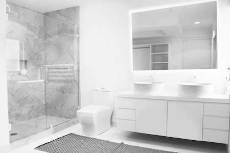 White Clean Master Bathroom