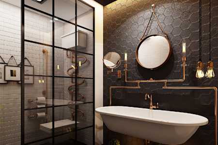 Designer Industrial Bathroom x2