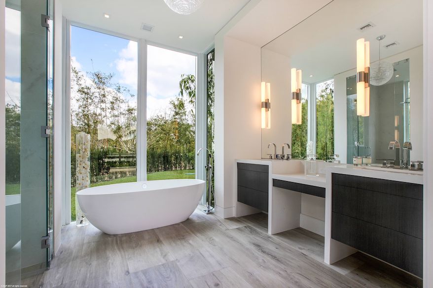 Open Modern Master Bathroom with Soaking Tub