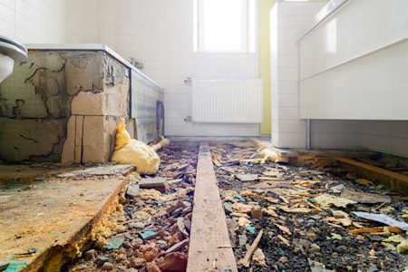 Bathroom In Mid-Demolition