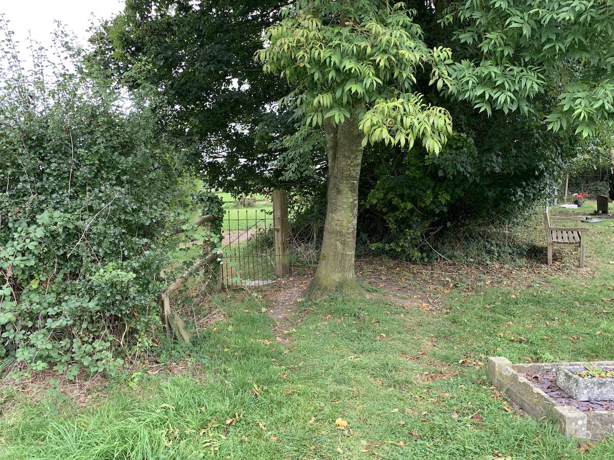 gate out of churchyard