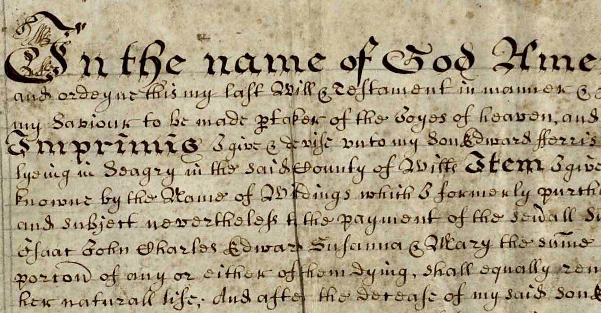 The Reverend John Ferris 1689