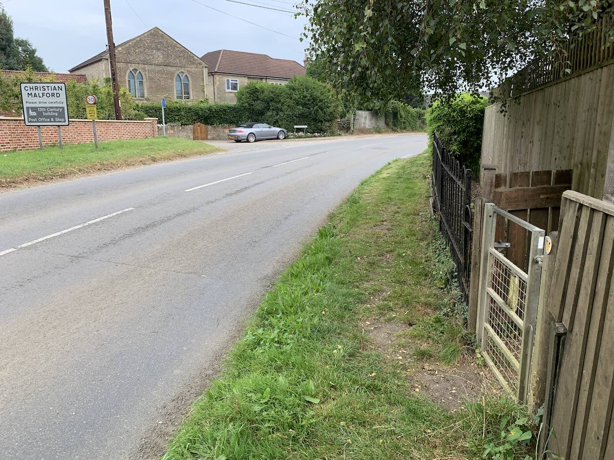 the Malford sign on the left