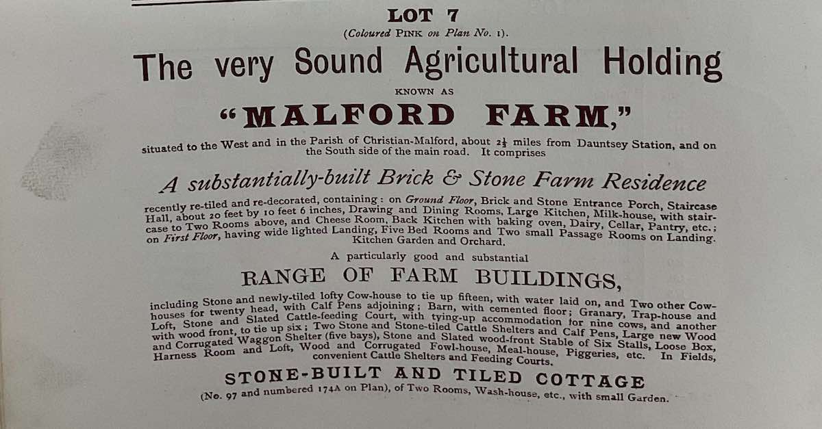 Malford Farm 1906