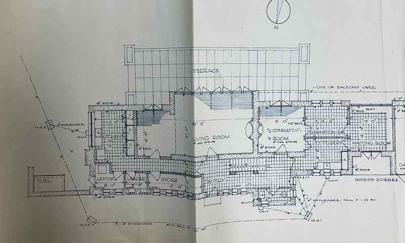 1947; Ground floor, plan view of Proposed House for Dr Roberts