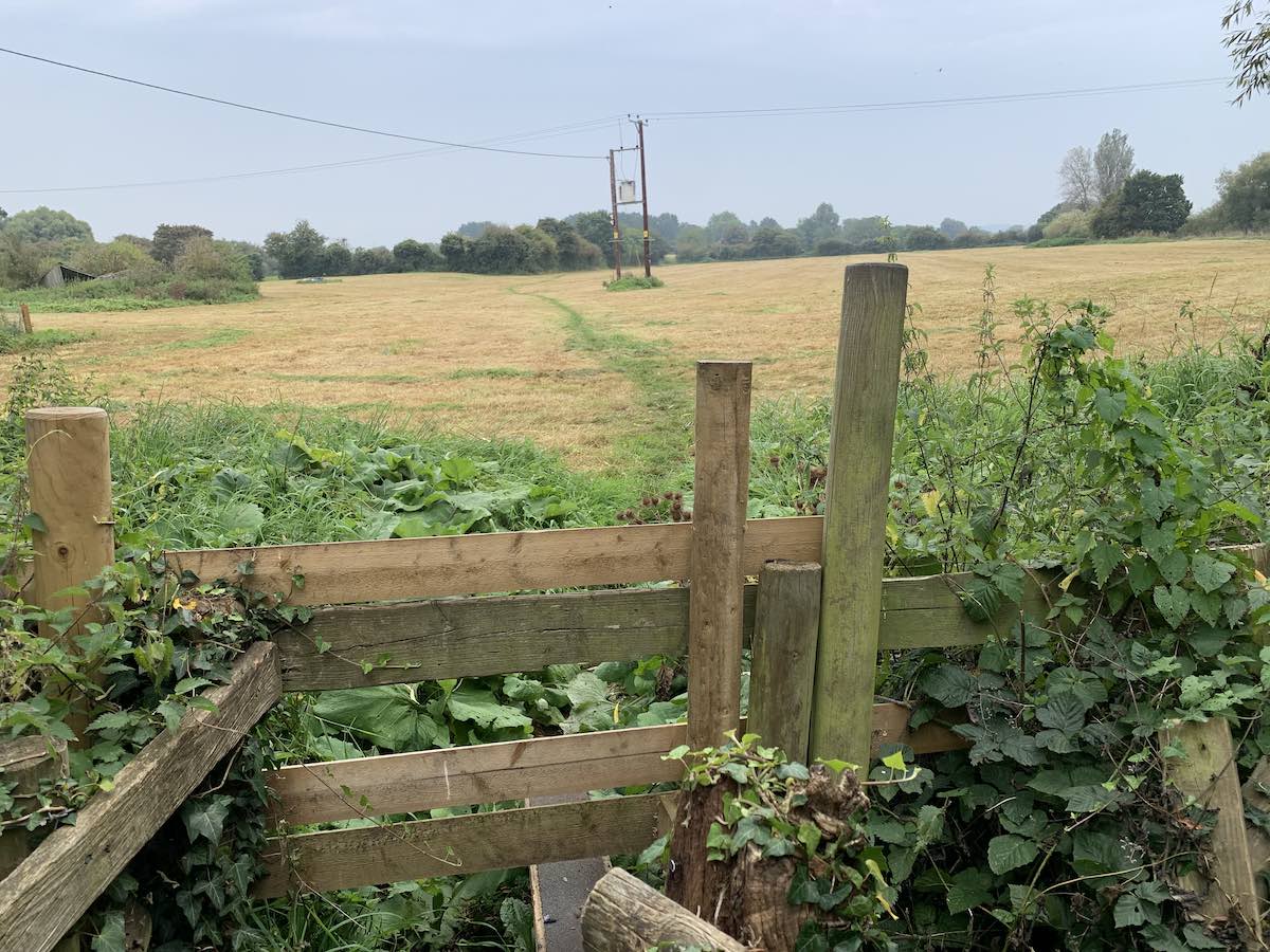 the stile into the meadows
