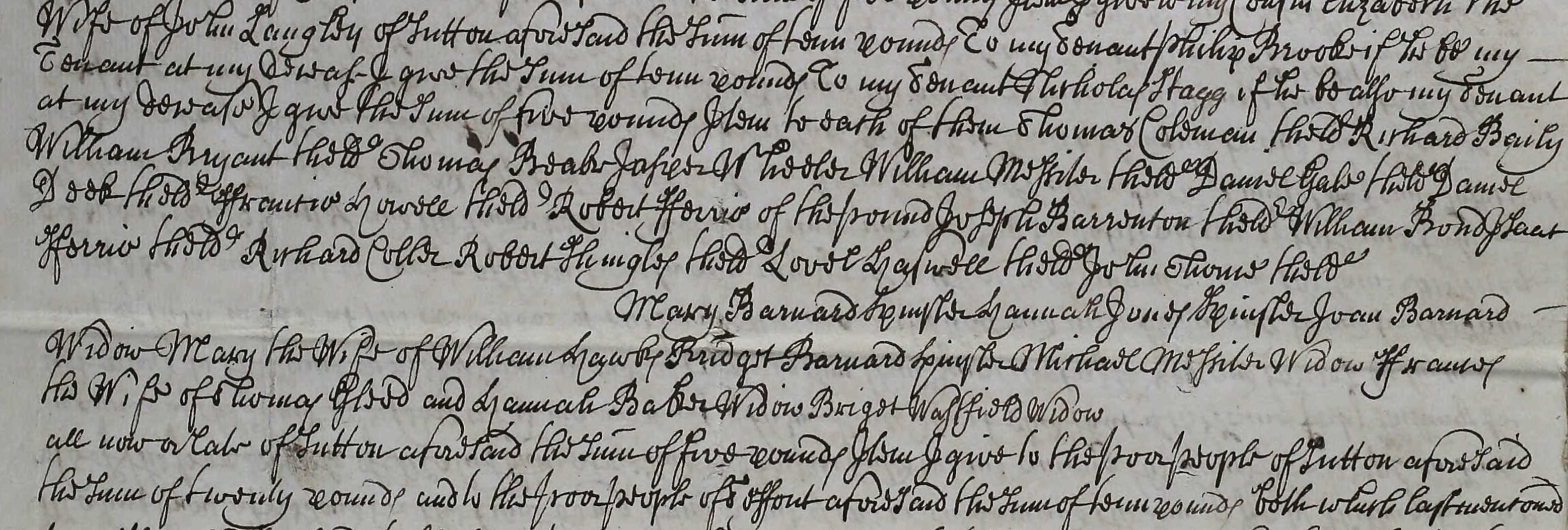 All now or late of Sutton