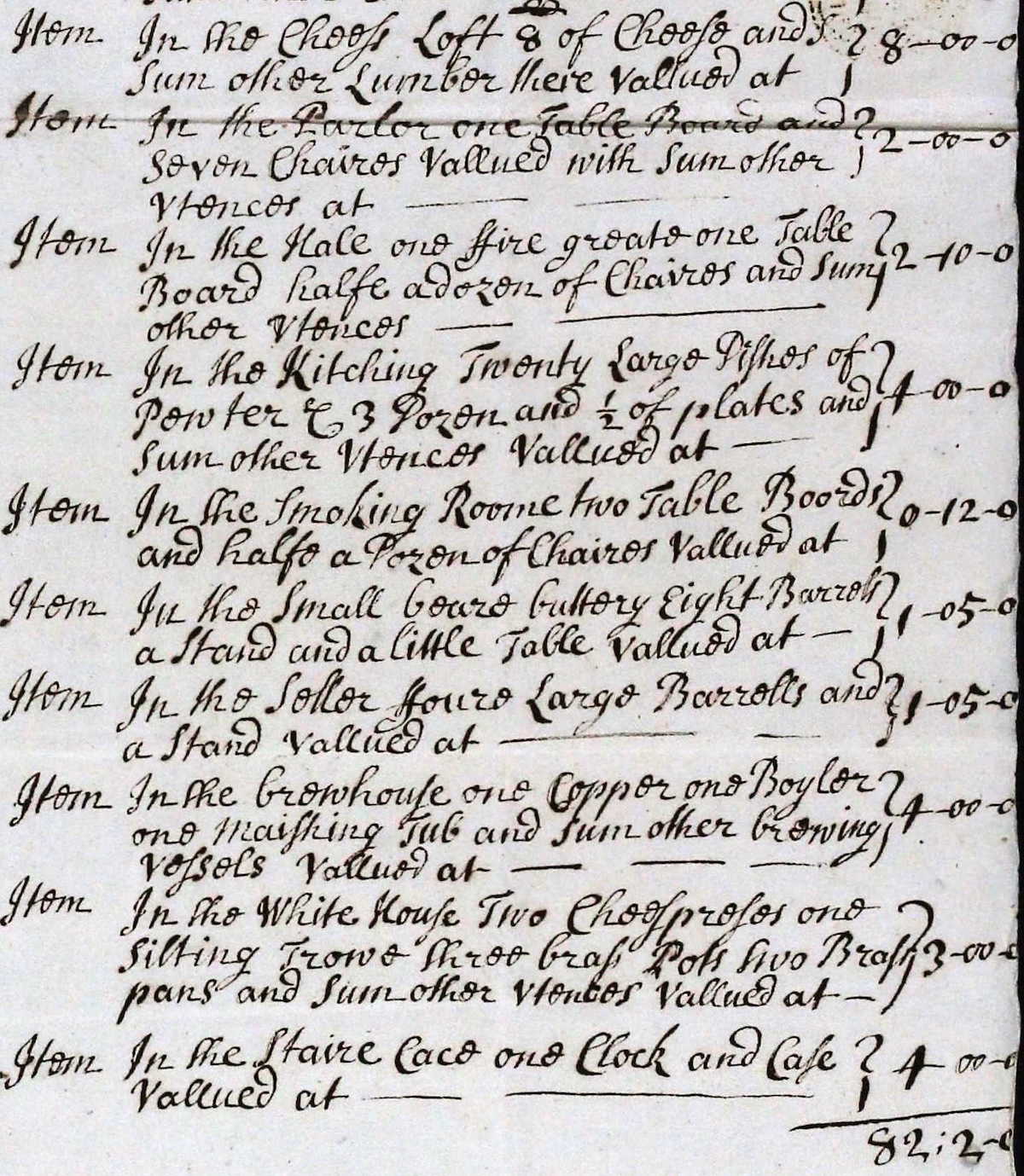 Thomas Taylor Inventory 1b